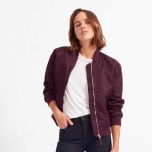 Everlane Bomber Jacket Burgundy - size S